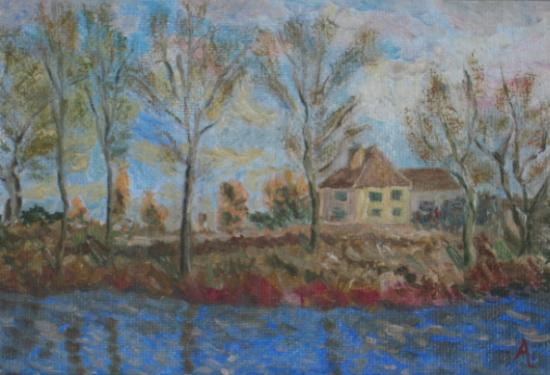 Rive de Seine, d'après Alfred Sisley