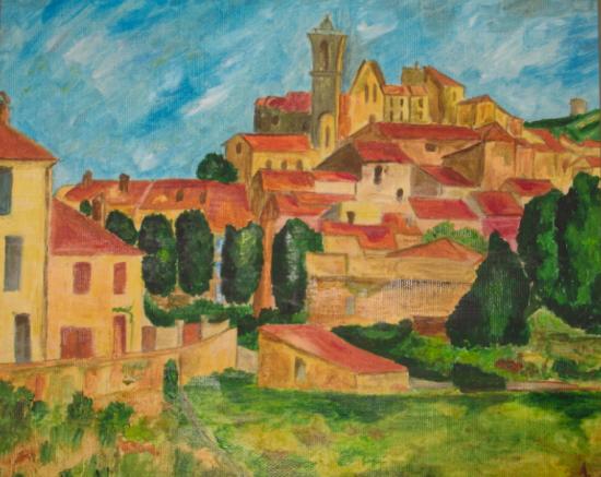 Mas provençal, d'après Paul Cézanne