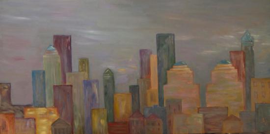 NY twilight  (100x50)