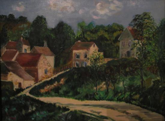 Journée ensoleillée, d'après Camille Pissaro